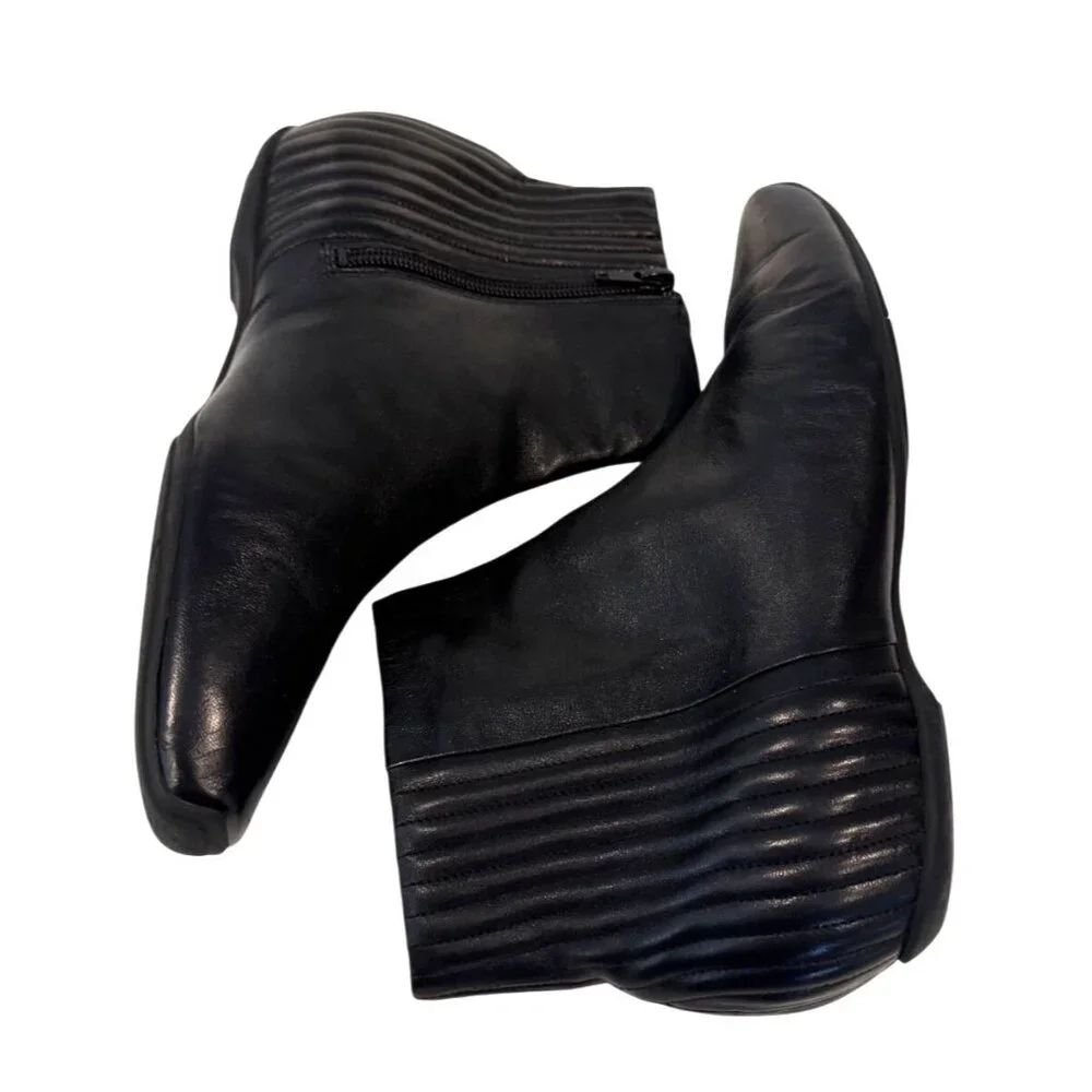 Kenneth Cole Southern Sky Women's Black Quilted Ankle Square Toe Booties 7.5